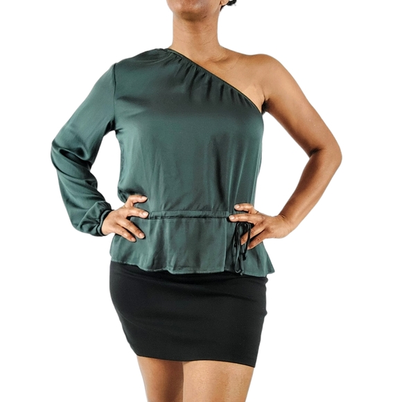 Cloth & Stone Green Evereve One Shoulder Blouse - Picture 5 of 10